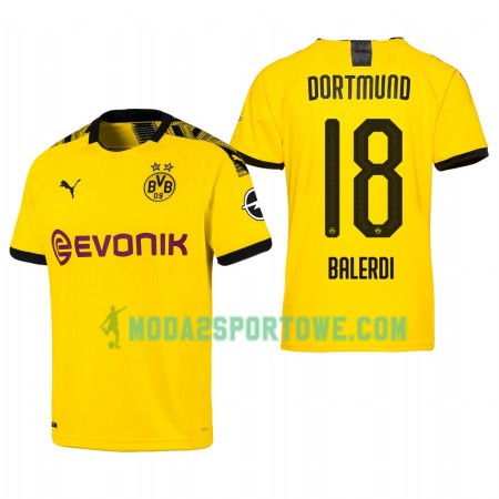 Koszulka Borussia Dortmund Leonardo Balerdi 18 Domowe Stroje Piłkarskie 2019/20 Krótki Rękaw